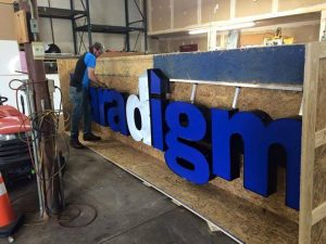 Peoria Custom Signs channel letter fabrication install 300x225